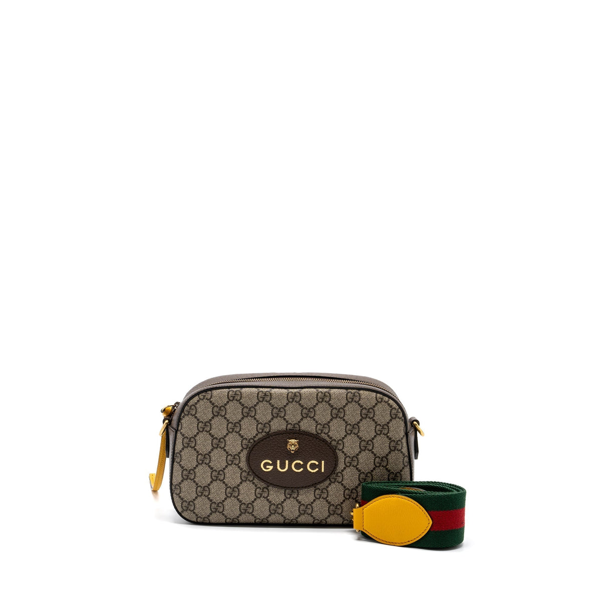 GUCCI CAMERA BAG GG SUPREME CANVAS BROWN/ MULTICOLOUR GHW