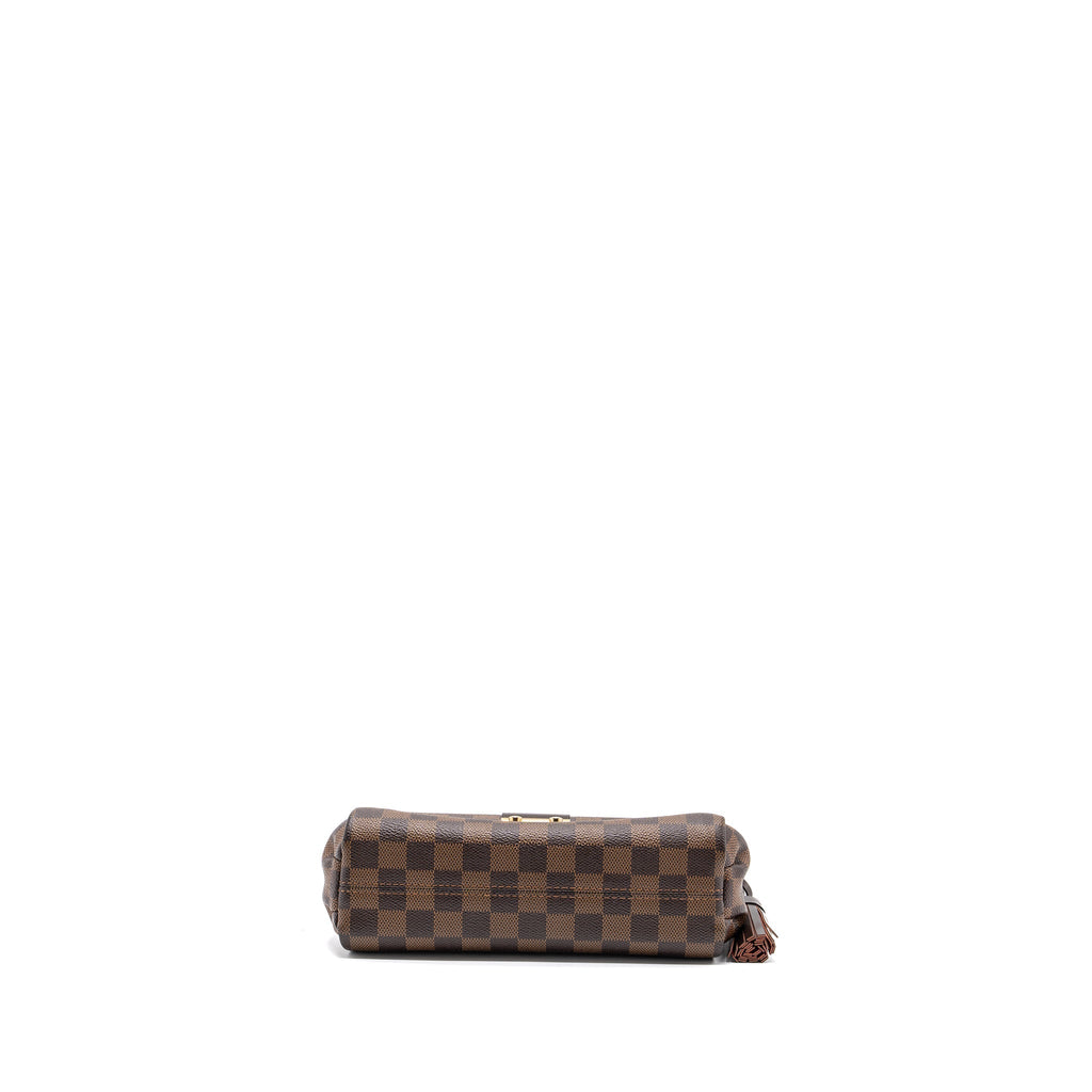 LOUIS VUITTON CROISETTE BAG DAMIER EBENE CANVAS GHW