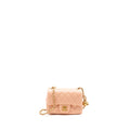 CHANEL PEARL CRUSH MINI SQUARE FLAP BAG LAMBSKIN LIGHT PINK GHW (MICROCHIP)