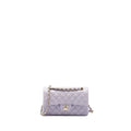 CHANEL SMALL CLASSIC DOUBLE FLAP BAG LAMBSKIN LIGHT PURPLE LGHW(MICROCHIP)