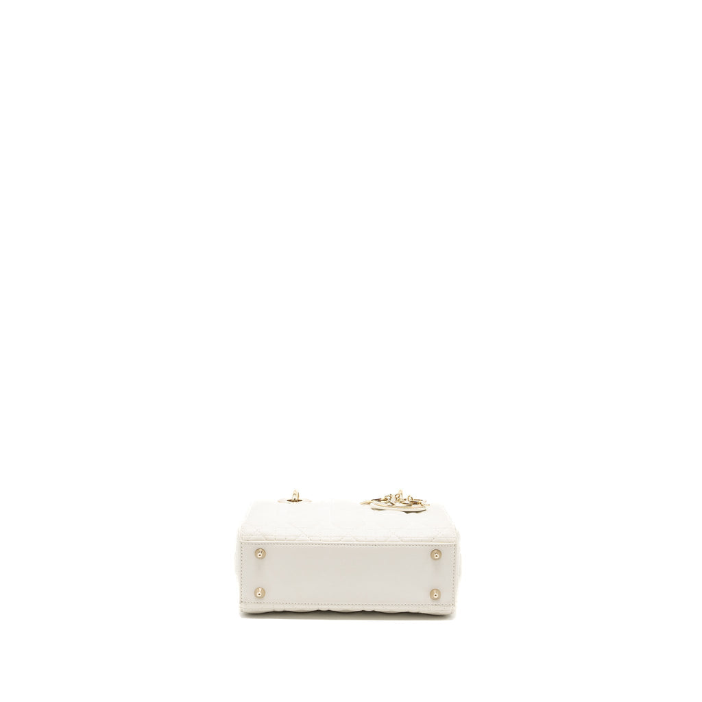 DIOR SMALL LADY MY ABCDIOR LAMBSKIN WHITE LGHW