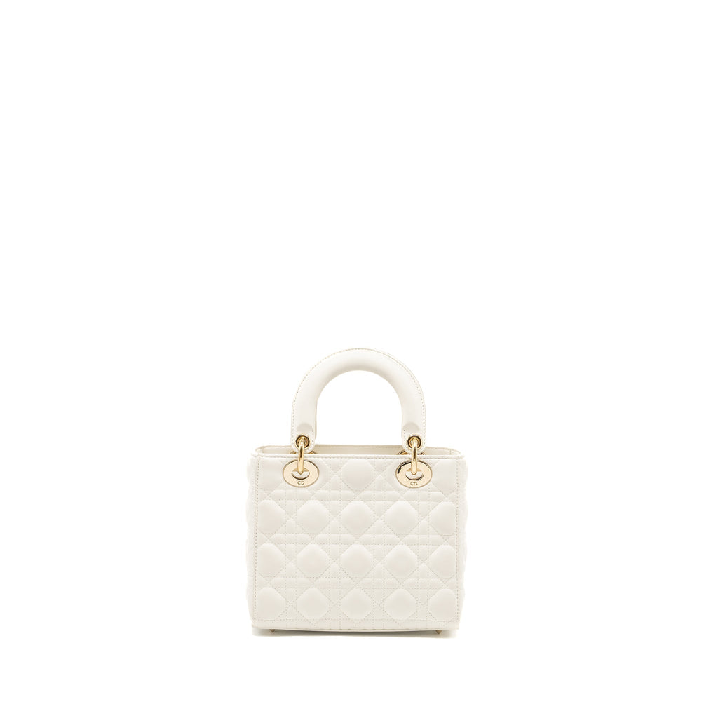 DIOR SMALL LADY MY ABCDIOR LAMBSKIN WHITE LGHW