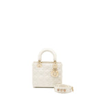 DIOR SMALL LADY MY ABCDIOR LAMBSKIN WHITE LGHW