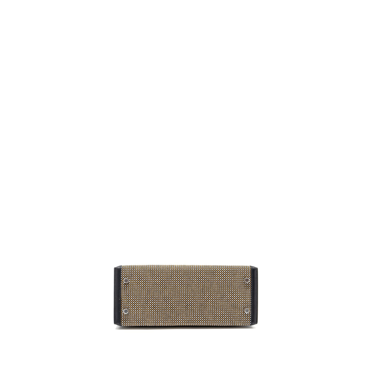 Hermes Kelly 25 sellier Toile Quadrille /swift black-blanc-desert / black SHW
