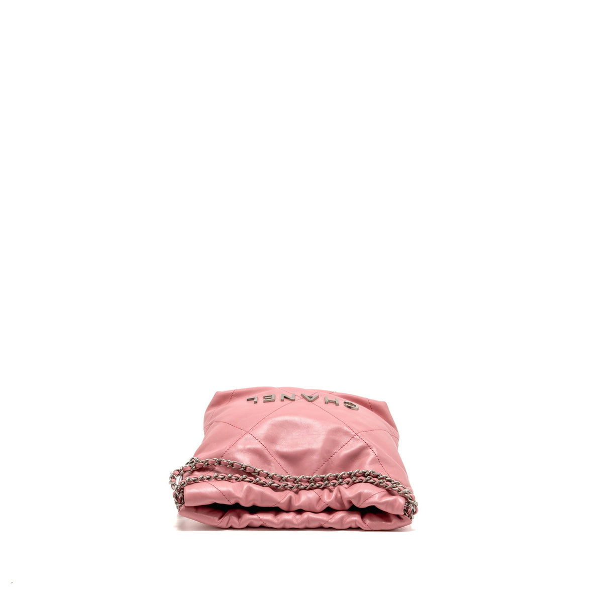 Chanel MINI 22 BAG SHINY CALFSKIN Pink SHW (Microchip)