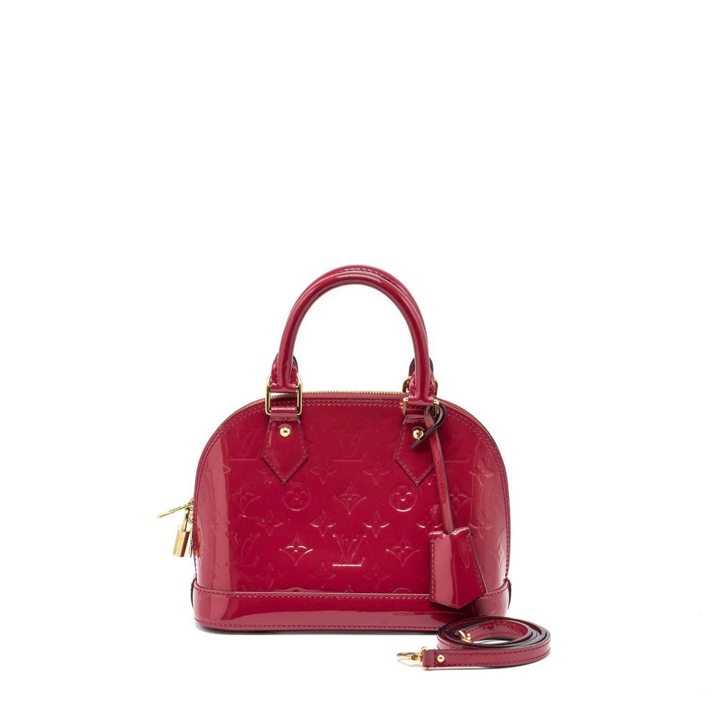 LOUIS VUITTON ALMA BB MONOGRAM VERNIS PINK GHW