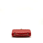 CHANEL MEDIUM CLASSIC DOUBLE FLAP BAG LAMBSKIN RED LGHW