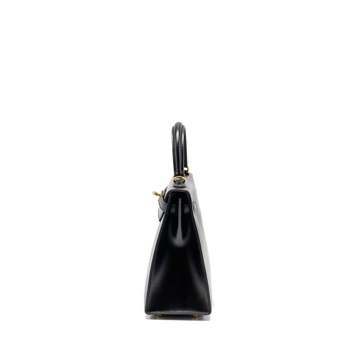 HERMES KELLY 25 BOX BLACK GHW