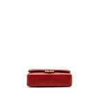 CHANEL MEDIUM CLASSIC DOUBLE FLAP BAG LAMBSKIN RED LGHW
