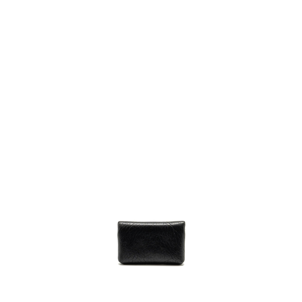 Saint Laurent/YSL Cassandre Envelope Card Case Grained Lambskin Black SHW