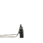 CHANEL 25P CC TOP HANDLE VANITY WITH CHAIN CAVIAR BLACK LGHW (MICROCHIP)
