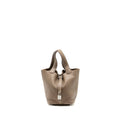 Hermes picotin 18 lock bag clemence etoupe SHW