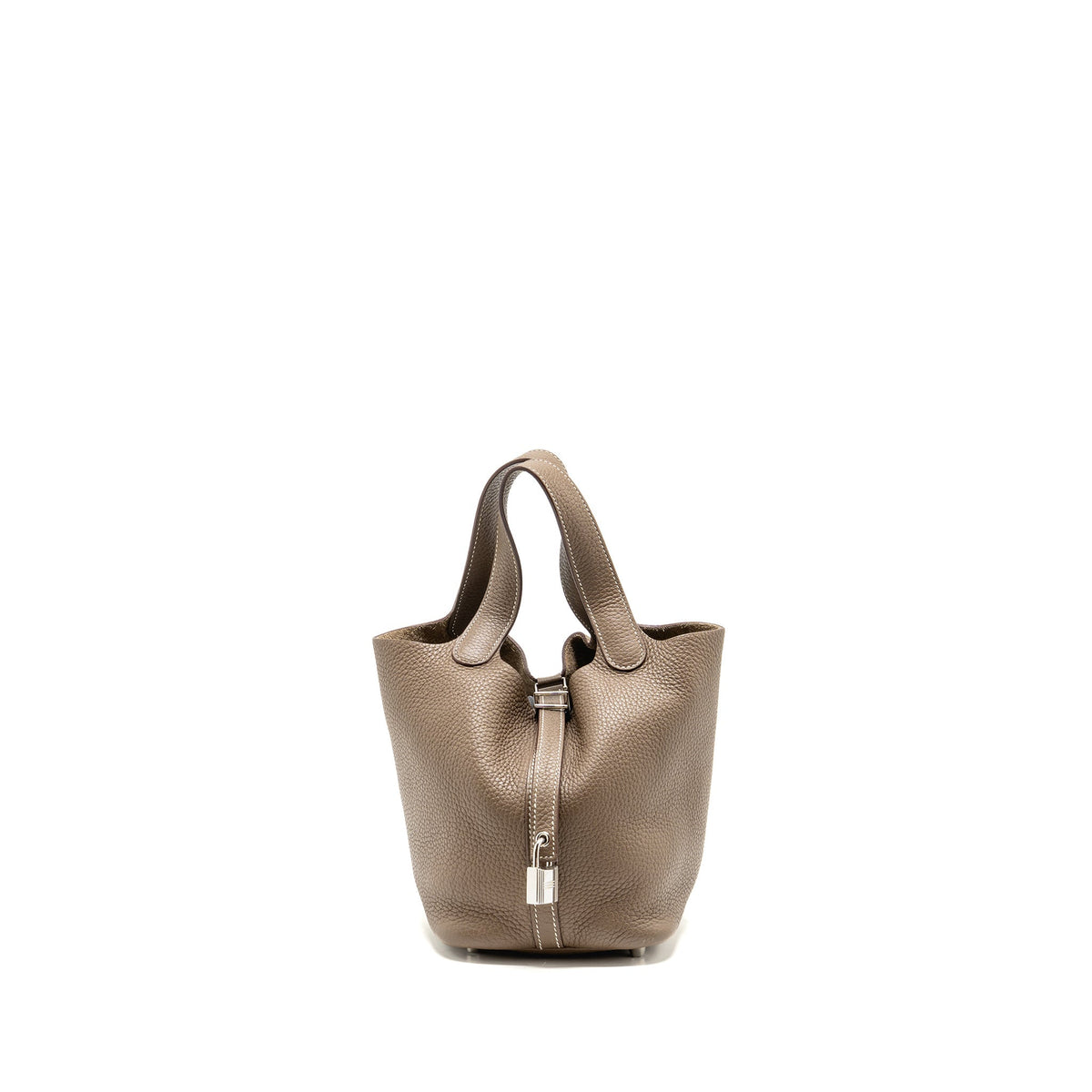 Hermes picotin 18 lock bag clemence etoupe SHW