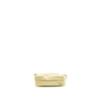 Chanel Mini 22 Bag Shiny Calfskin Light Yellow GHW (Microchip)