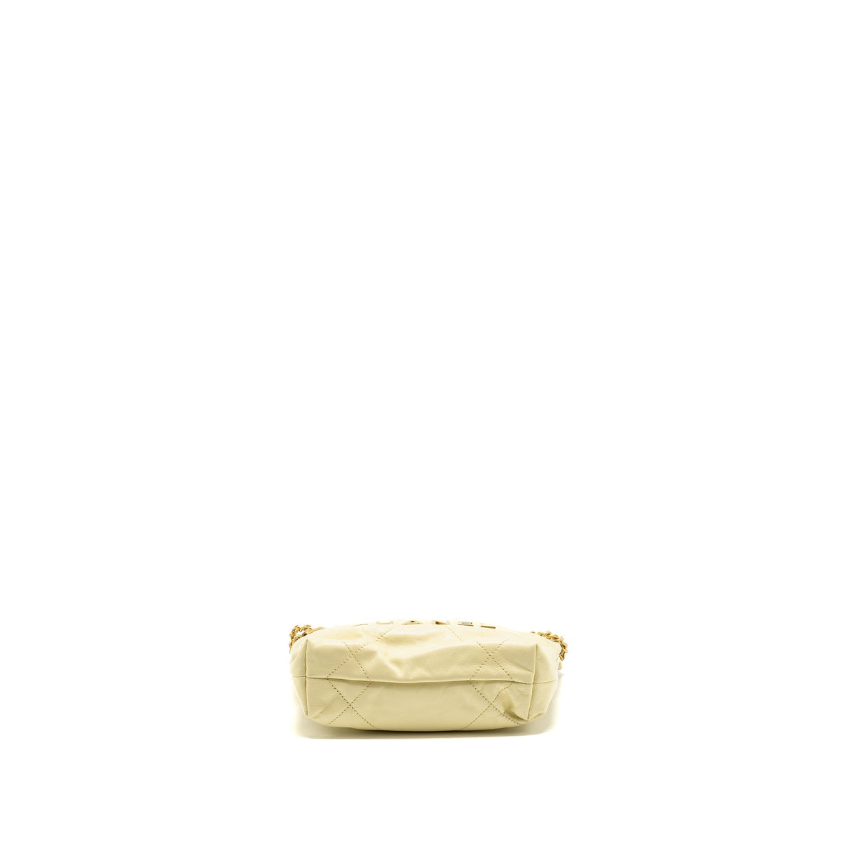 Chanel Mini 22 Bag Shiny Calfskin Light Yellow GHW (Microchip)