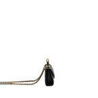 CHANEL TOP HANDLE MINI FLAP CLUTCH WITH CHAIN BLACK LAMBSKIN GHW (MICROCHIP)