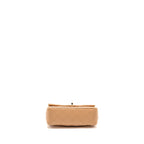 CHANEL TOP HANDLE MINI RECTANGULAR LAMBSKIN BEIGE LGHW (MICROCHIP)