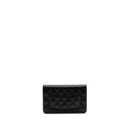 CHANEL CLASSIC WALLET ON CHAIN CAVIAR BLACK SHW (MICROCHIP)