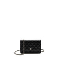 CHANEL CLASSIC WALLET ON CHAIN CAVIAR BLACK SHW (MICROCHIP)