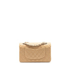 CHANEL MEDIUM CLASSIC DOUBLE FLAP BAG CAVIAR BEIGE SHW (MICROCHIP)