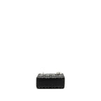 Dior Mini Lady Dior Cannage Satin with Strass Black SHW