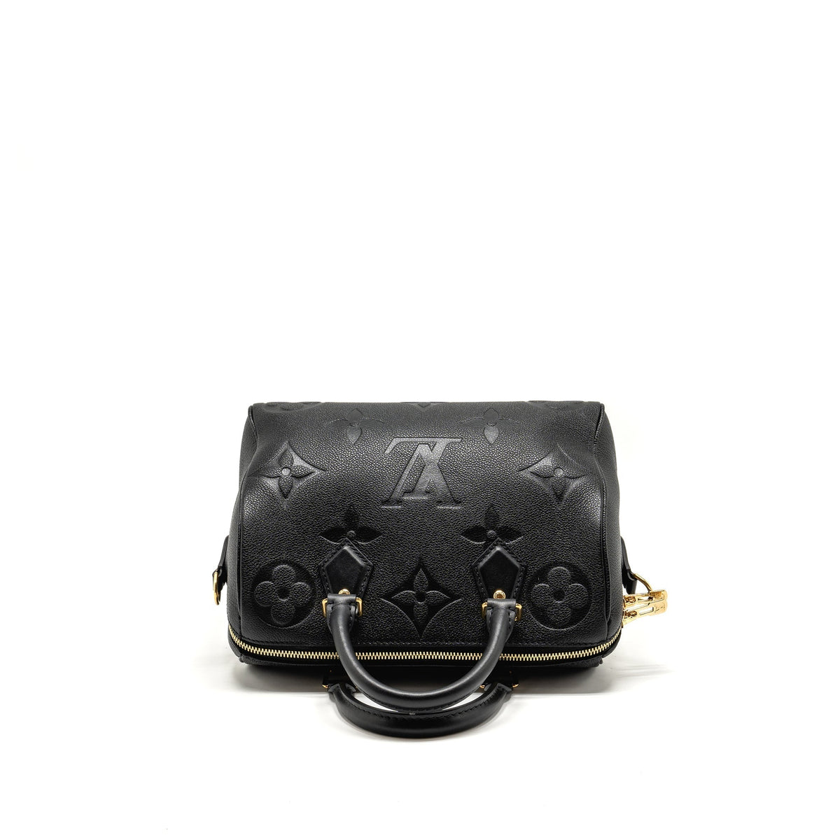 LOUIS VUITTON SPEEDY BANDOULIERE 25 MONOGRAM EMPREINTE LEATHER BLACK GHW