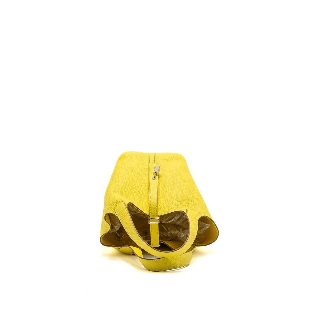 Hermes Picotin 18 Lock Bag Clemence 9R Lime SHW