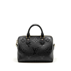 LOUIS VUITTON SPEEDY BANDOULIERE 25 MONOGRAM EMPREINTE LEATHER BLACK GHW