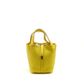 Hermes Picotin 18 Lock Bag Clemence 9R Lime SHW