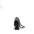 CHANEL MEDIUM CLASSIC DOUBLE FLAP BAG CAVIAR BLACK SHW (MICROCHIP)