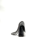 CHANEL MEDIUM CLASSIC DOUBLE FLAP BAG CAVIAR BLACK SHW (MICROCHIP)