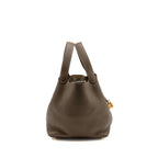Hermes Picotin 22 Lock Bag Clemence Etoupe GHW