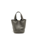 HERMES PICOTIN 18 LOCK BAG CLEMENCE GRIS MEYER GHW