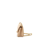 CHANEL SMALL 2.55 REISSUE DOUBLE FLAP BAG AGED CALFSKIN BEIGE GHW