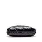 CHANEL MEDIUM 22 BAG SHINY CALFSKIN BLACK GHW (MICROCHIP)