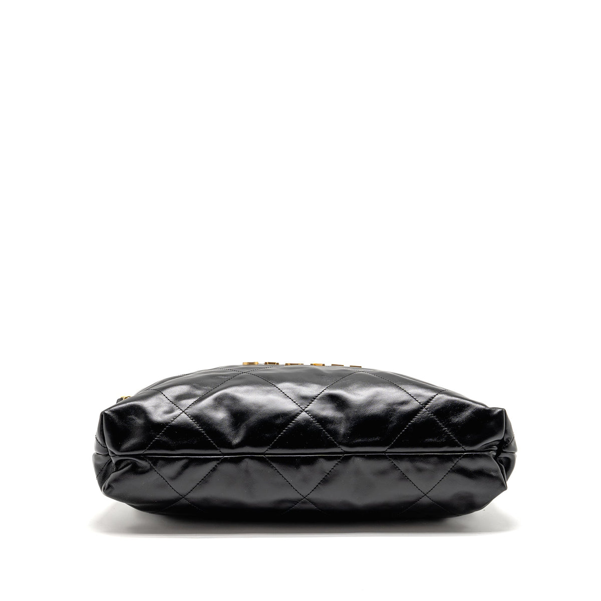 CHANEL MEDIUM 22 BAG SHINY CALFSKIN BLACK GHW (MICROCHIP)