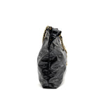 CHANEL MEDIUM 22 BAG SHINY CALFSKIN BLACK GHW (MICROCHIP)