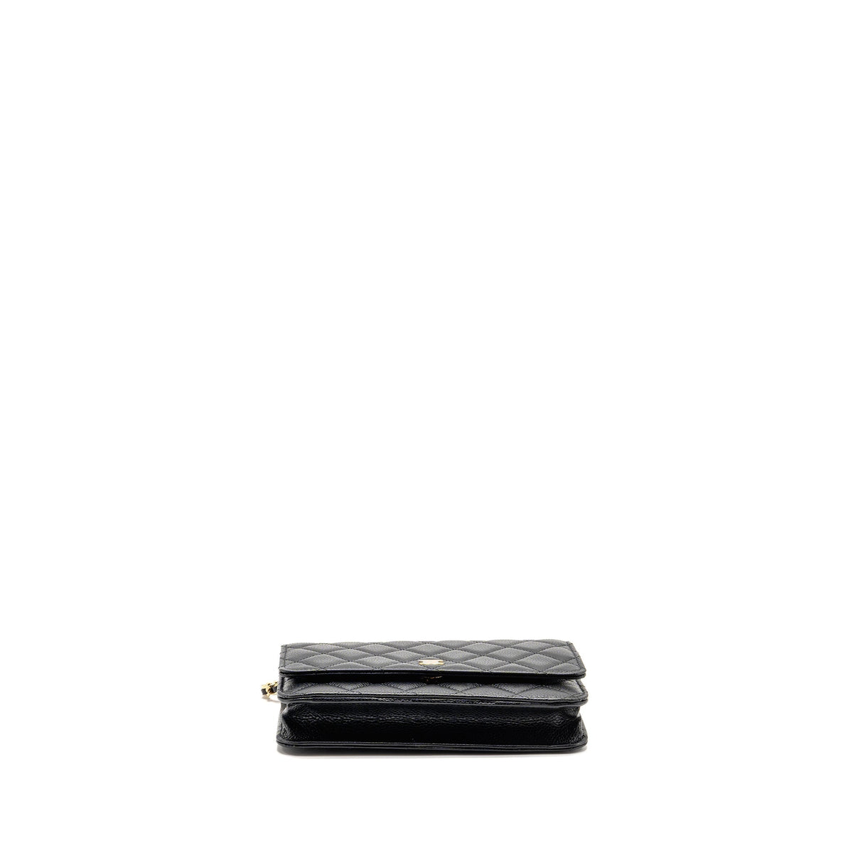 CHANEL CLASSIC WALLET ON CHAIN CAVIAR BLACK GHW (MICROCHIP)