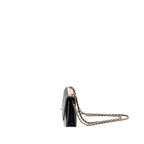 CHANEL TRENDY CC WALLET ON CHAIN LAMBSKIN BLACK LGHW (MICROCHIP)