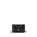 CHANEL TRENDY CC WALLET ON CHAIN LAMBSKIN BLACK LGHW (MICROCHIP)