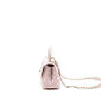 CHANEL SMALL COCO HANDLE CAVIAR LIGHT PINK LGHW (MICROCHIP)
