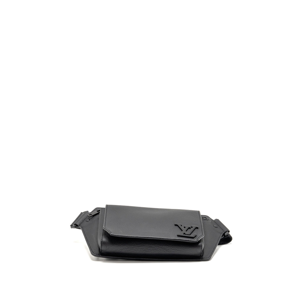LOUIS VUITTON AEROGRAM TAKEOFF SLING BLACK GRAINED CALFSKIN BLACK HARDWARE