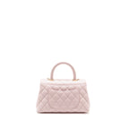 CHANEL SMALL COCO HANDLE CAVIAR LIGHT PINK LGHW (MICROCHIP)
