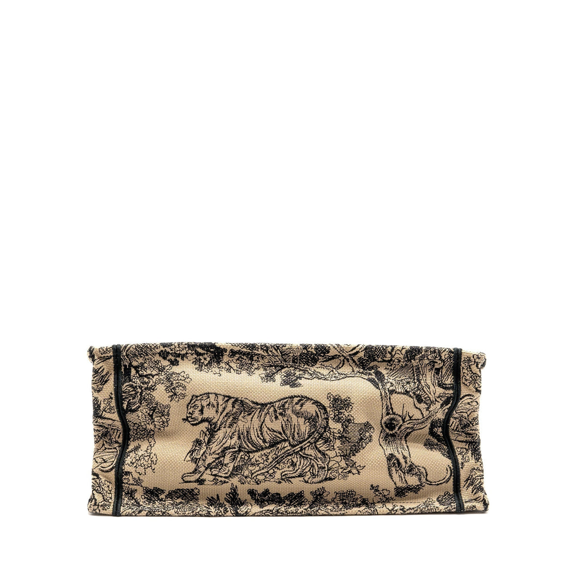 DIOR MEDIUM DIOR BOOK TOTE TOILE DE JOUY REVERSE EMBROIDERY CANVAS BEIGE