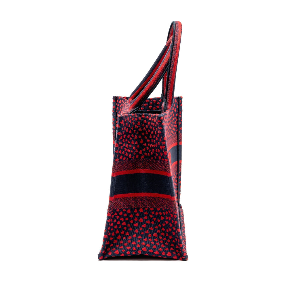 DIOR MEDIUM DIOR BOOK TOTE I LOVE PARIS CANVAS RED / NAVY