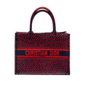 DIOR MEDIUM DIOR BOOK TOTE I LOVE PARIS CANVAS RED / NAVY