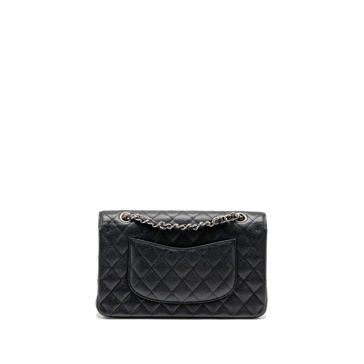 CHANEL MEDIUM CLASSIC DOUBLE FLAP BAG CAVIAR BLACK SHW