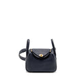 HERMES MINI LINDY CLEMENCE BLUE NUIT GHW