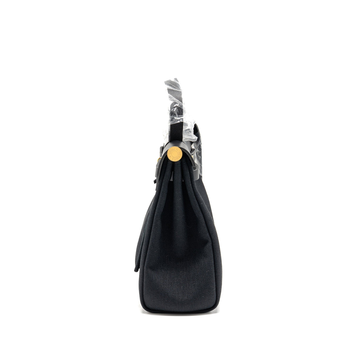 Hermes Herbag 31 Zip Bag Canvas/Hunter Leather Black GHW