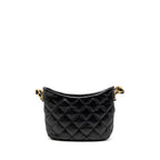 CHANEL 22K HOBO SHOULDER BAG LAMBSKIN BLACK GHW